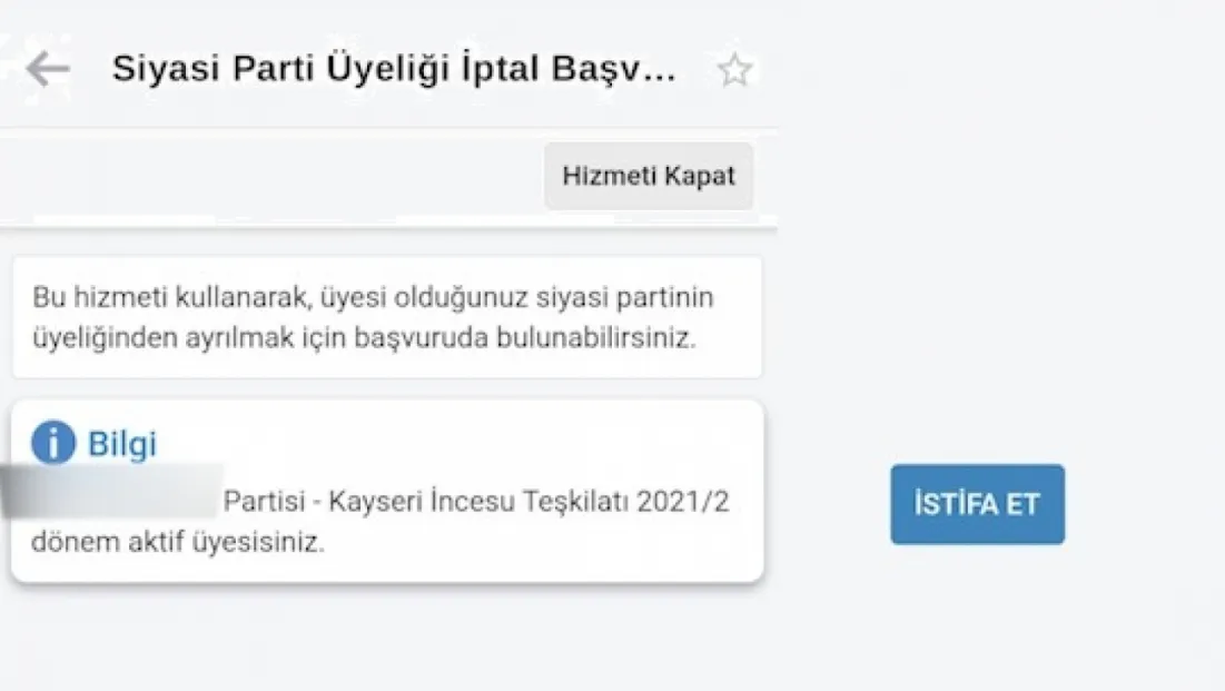 Haberiniz olmadan siyasi parti üyeliğiniz olabilir
