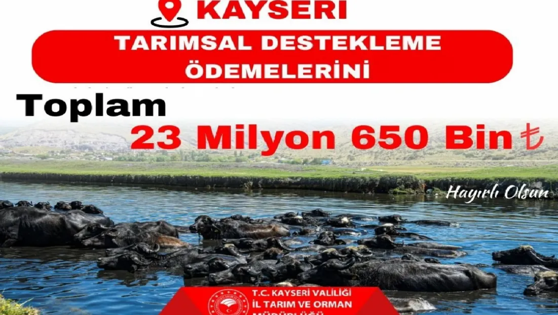 Kayseri’de üreticilere 23 milyon liralık destek