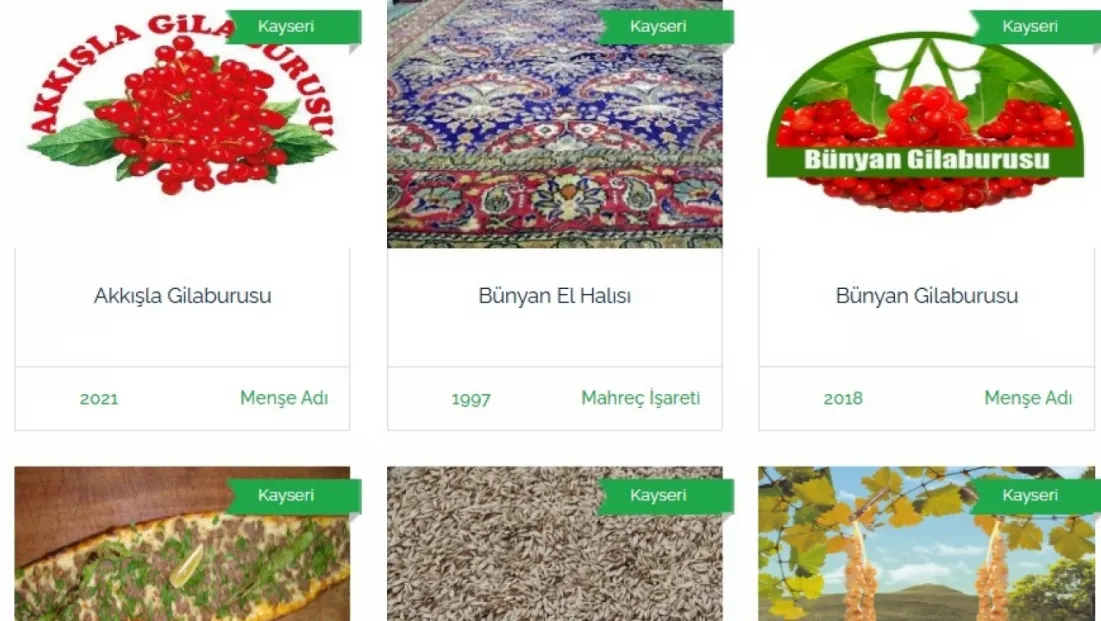 Kayseri’nin 12 ürünü tescil edilmeyi bekliyor