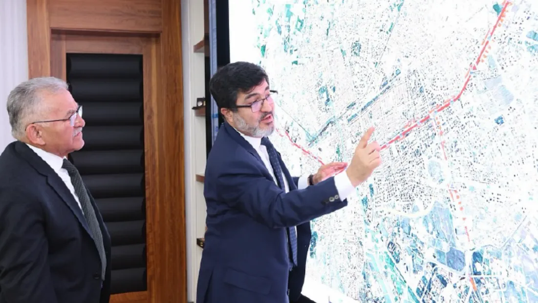 Kayseri'nin yeni raylı sistem hattı için ilk adım
