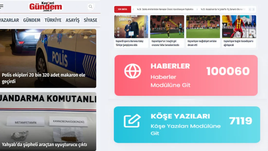 Kayseri Gündem: İnternet Gazeteciliğinde 100 Bin Haberi Aştı