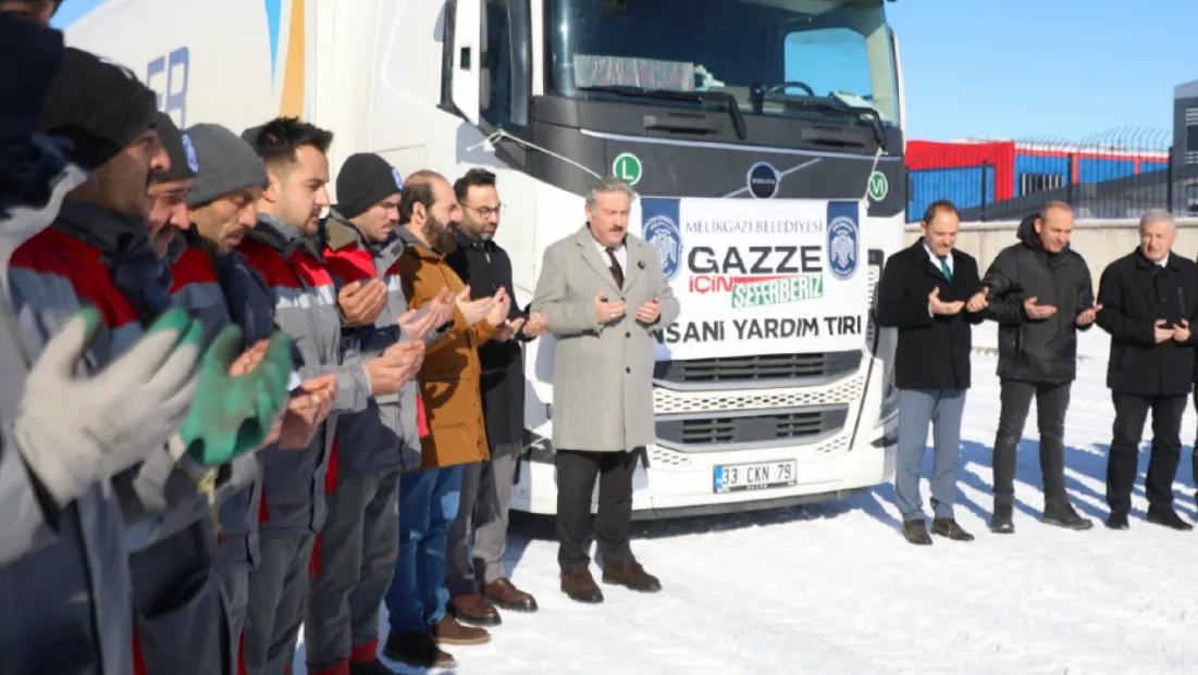 Melikgazi Belediyesi'nden Örnek Davranış:  Gazze'ye Yardım Tırı