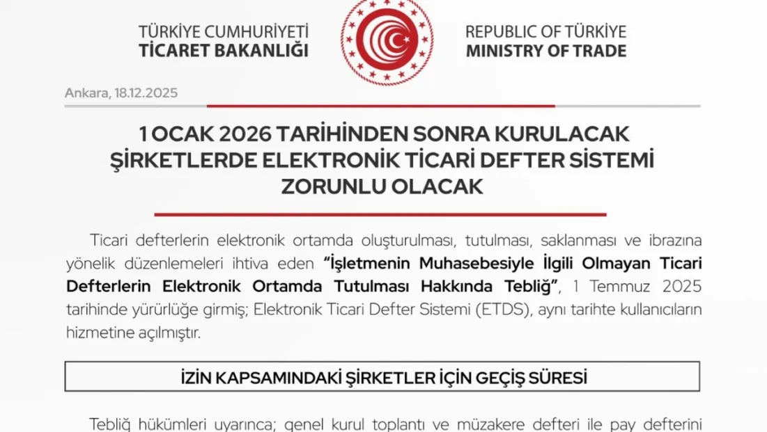 Şirketlerde elektronik ticari defter sistemi zorunlu olacak