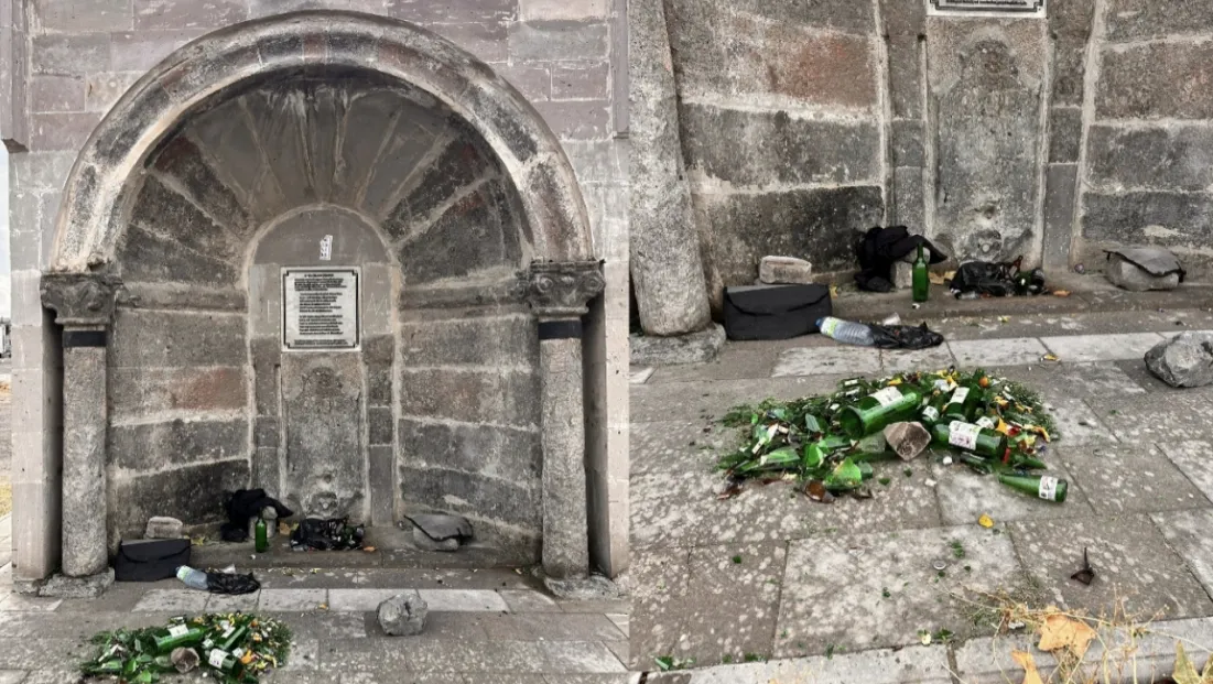 Tarihi cami çeşmesi ayyaş mekanı haline geldi: Mahalleli Çözüm Bekliyor