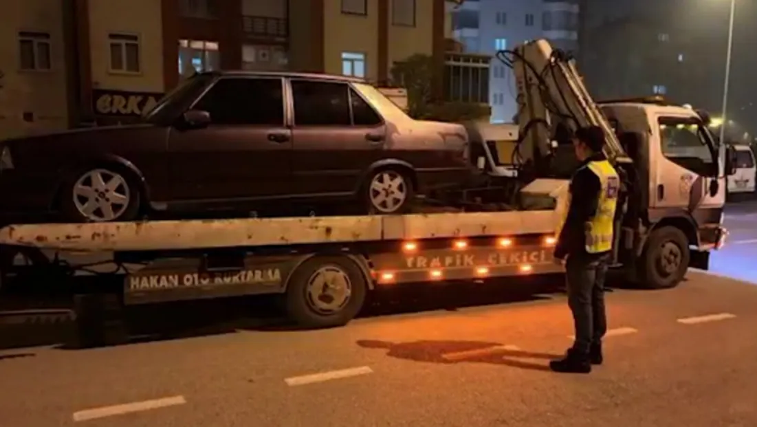 Yeni Sanayi’de drift atan araç trafikten men edildi