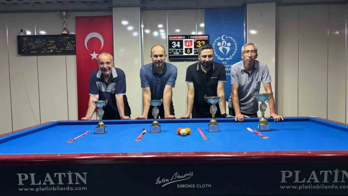 15 Temmuz 3 Bant Bilardo Turnuvası sona erdi