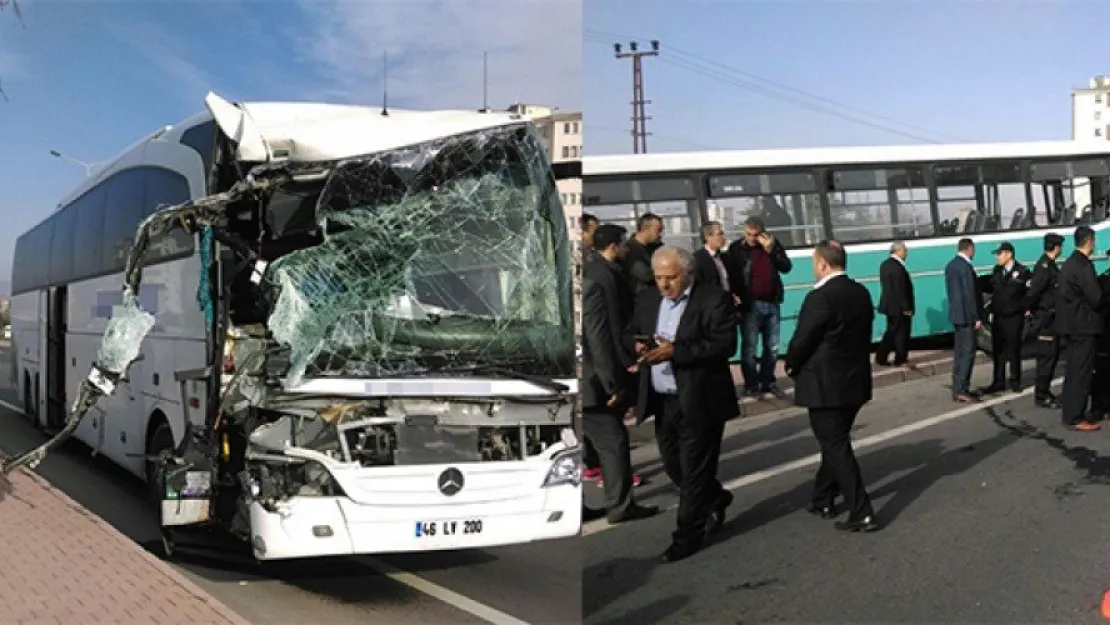 Yolcu otobüsü ile halk otobüsü çarpıştı: 1 ölü, 5 yaralı