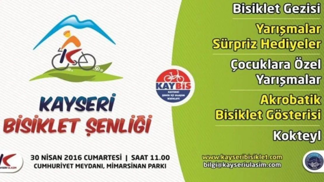 Kayseri'de bisiklet şenliği