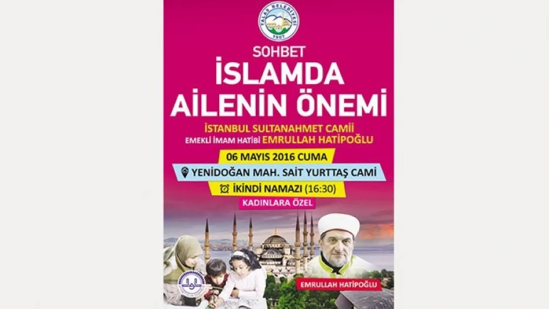 Hatipoğlu Talas'ta konferanslar verecek