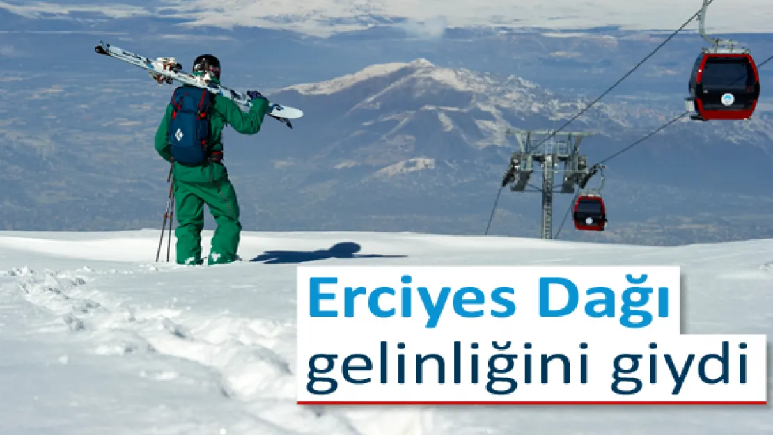 Erciyes Dağı gelinliğini giydi