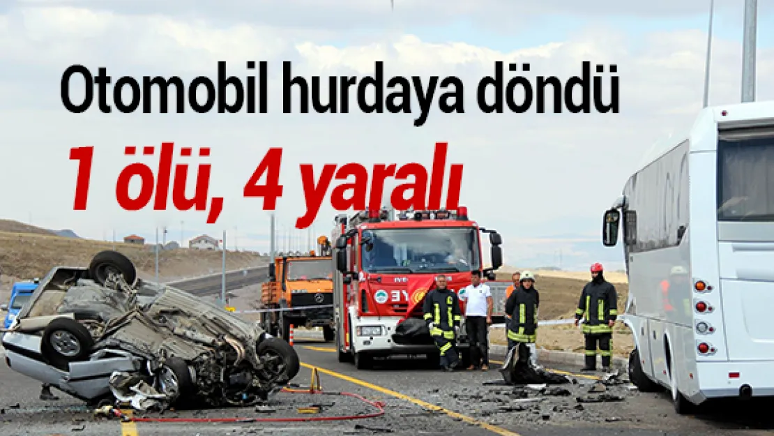 Otomobil hurdaya döndü