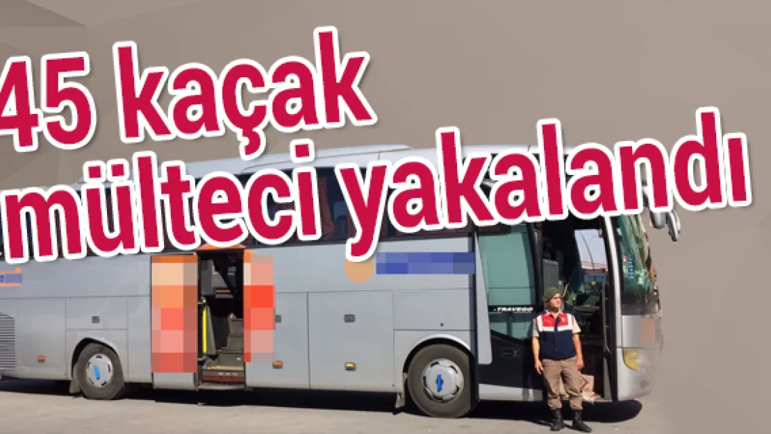 Kayseri'de 45 kaçak mülteci yakalandı