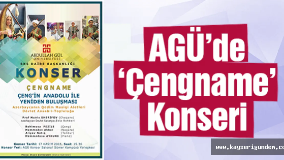 AGÜ'de 'Çengname' Konseri