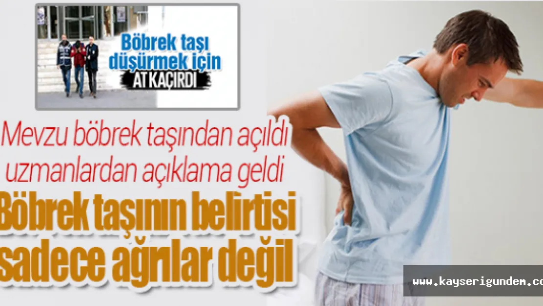 Böbrek taşının belirtisi sadece ağrılar değil