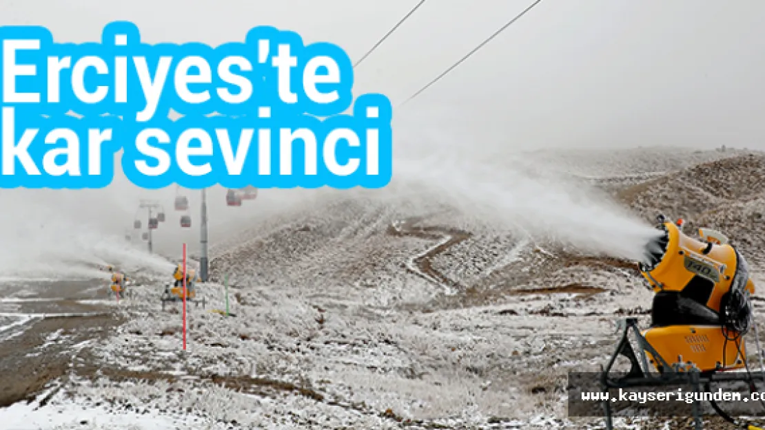 Erciyes'te kar sevinci