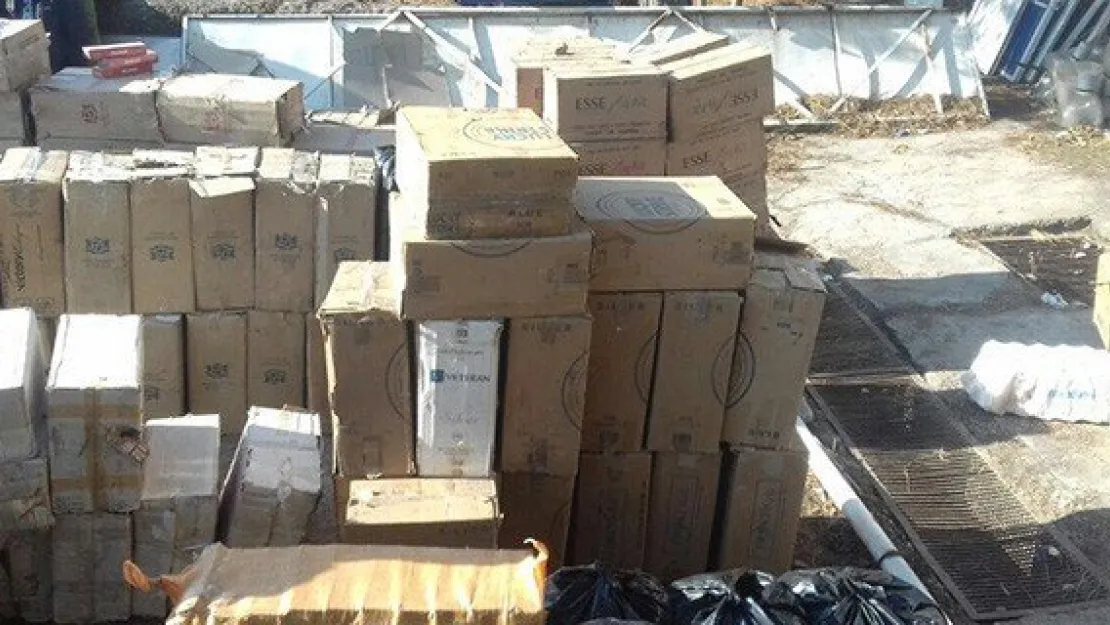 90 bin paket kaçak sigara yakalandı