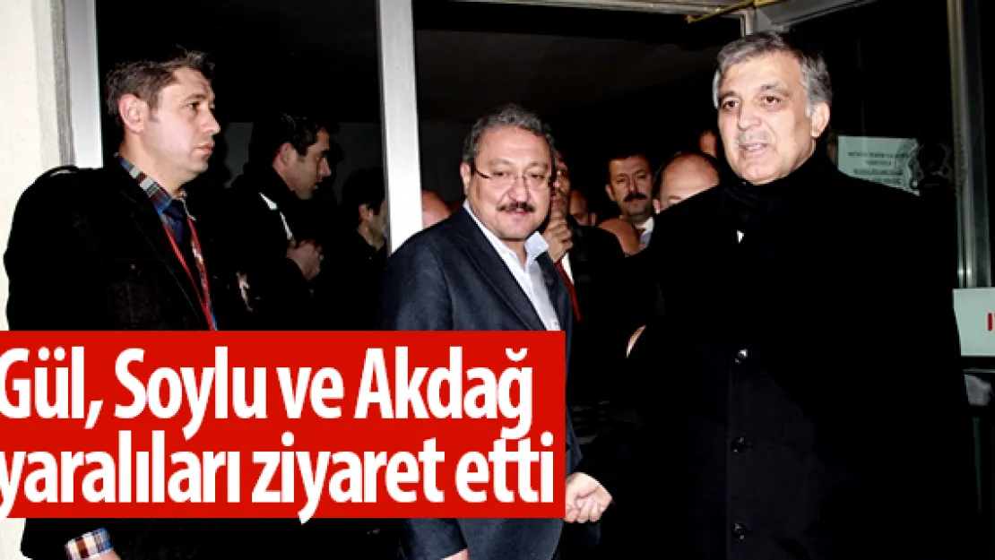 Gül, Soylu ve Akdağ yaralıları ziyaret etti