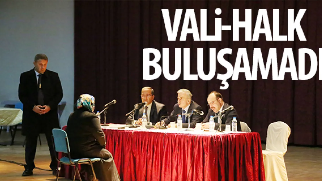 Vali-Halk buluşamadı