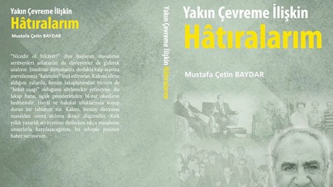 Baydar hatıralarını kitaplaştırdı