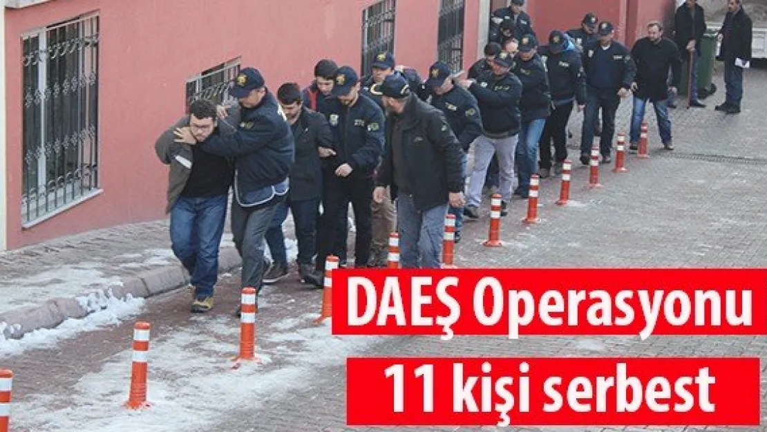 DAEŞ operasyonunda adliyeye çıkarılan 11 kişi serbest bırakıldı