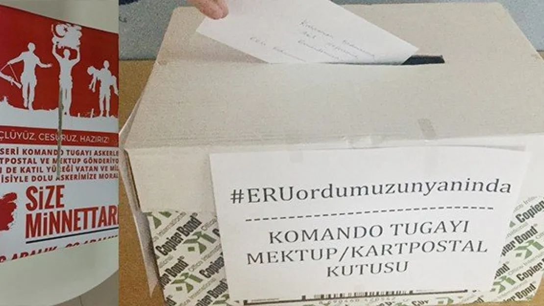 ERÜ öğrencilerinden komandolara mektup