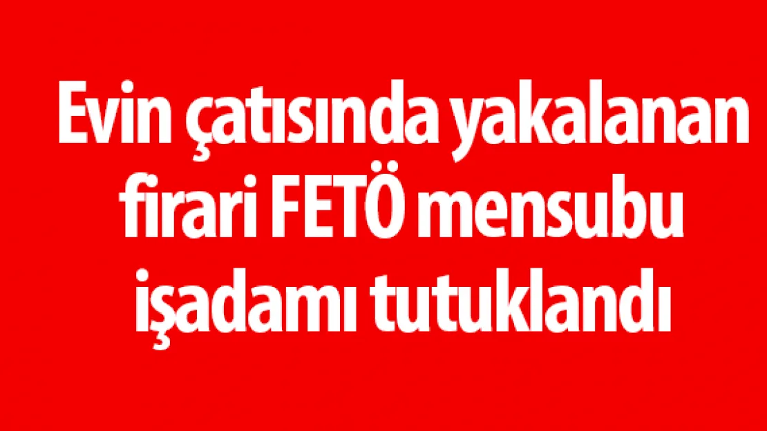 Evin çatısında yakalanan firari FETÖ mensubu işadamı tutuklandı