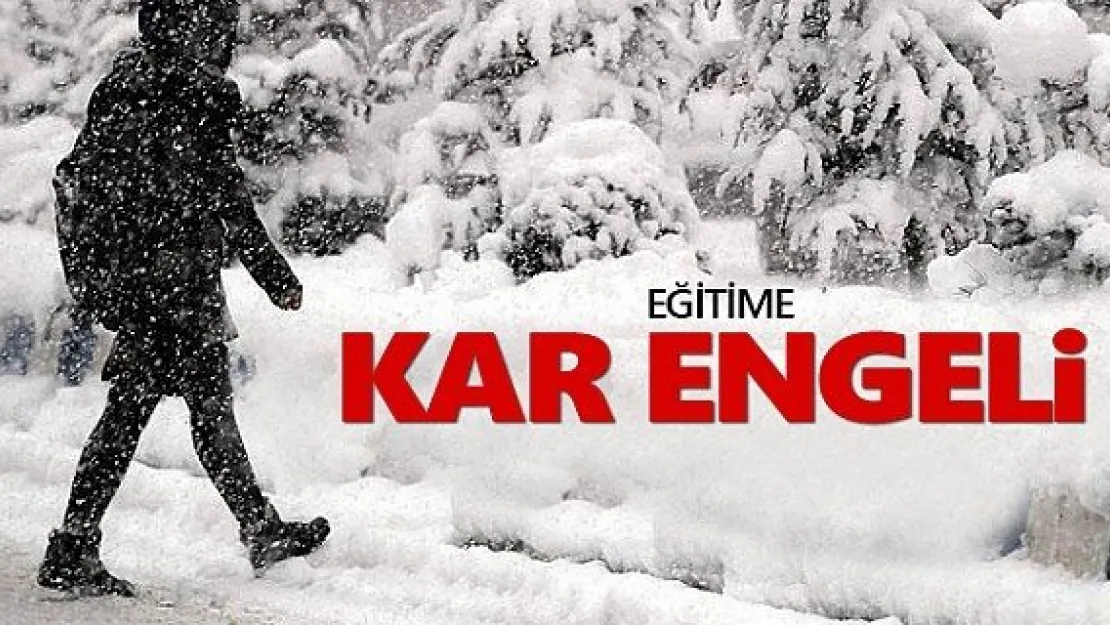 KAYSERİ'DE EĞİTİME KAR ENGELİ
