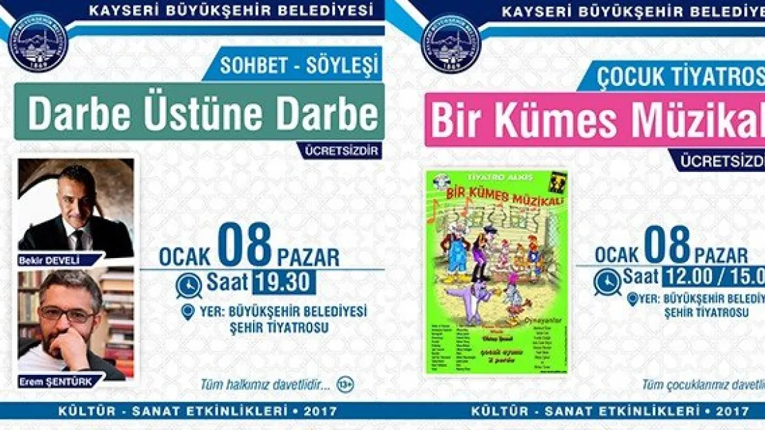 Kentte Ocak ayıdan 26 kültür sanat etkinliği gerçekleştirilecek