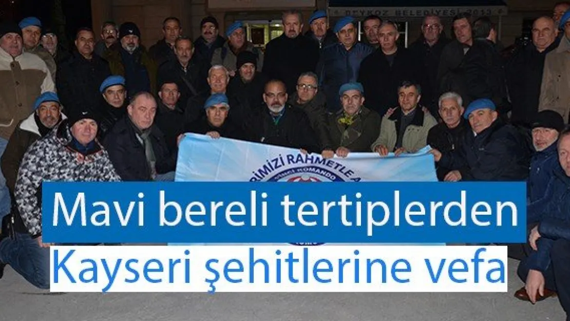 Mavi bereli tertiplerden Kayseri şehitlerine vefa