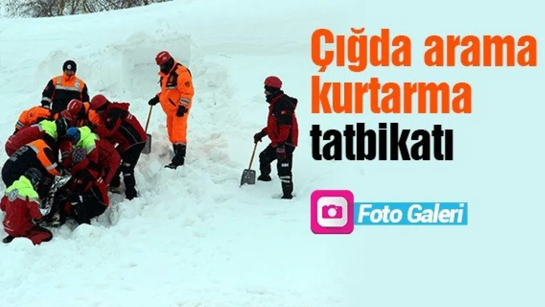 Çığda arama kurtarma tatbikatı