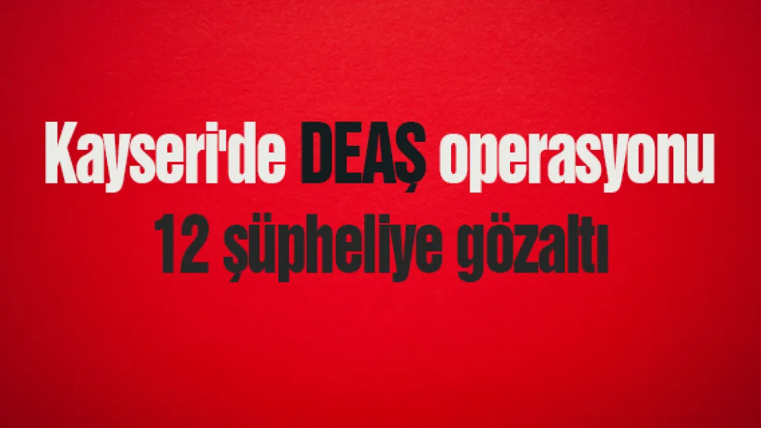 Kayseri'de DEAŞ operasyonu