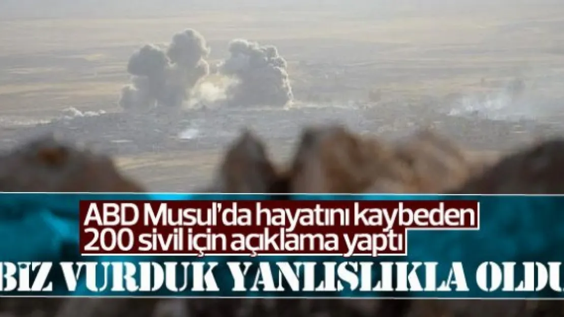 ABD: Musul'da sivilleri biz vurduk