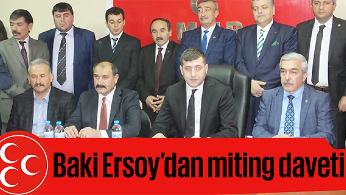 Baki Ersoy'dan miting daveti