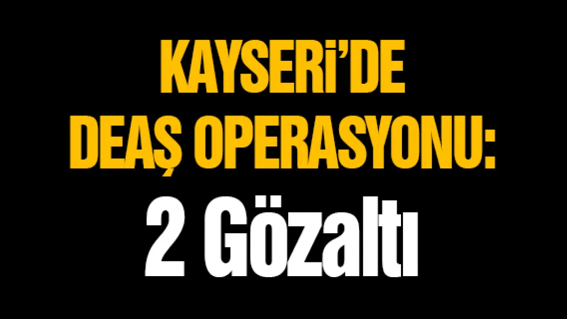 Kayseri'de DEAŞ Operasyonu: 2 Gözaltı
