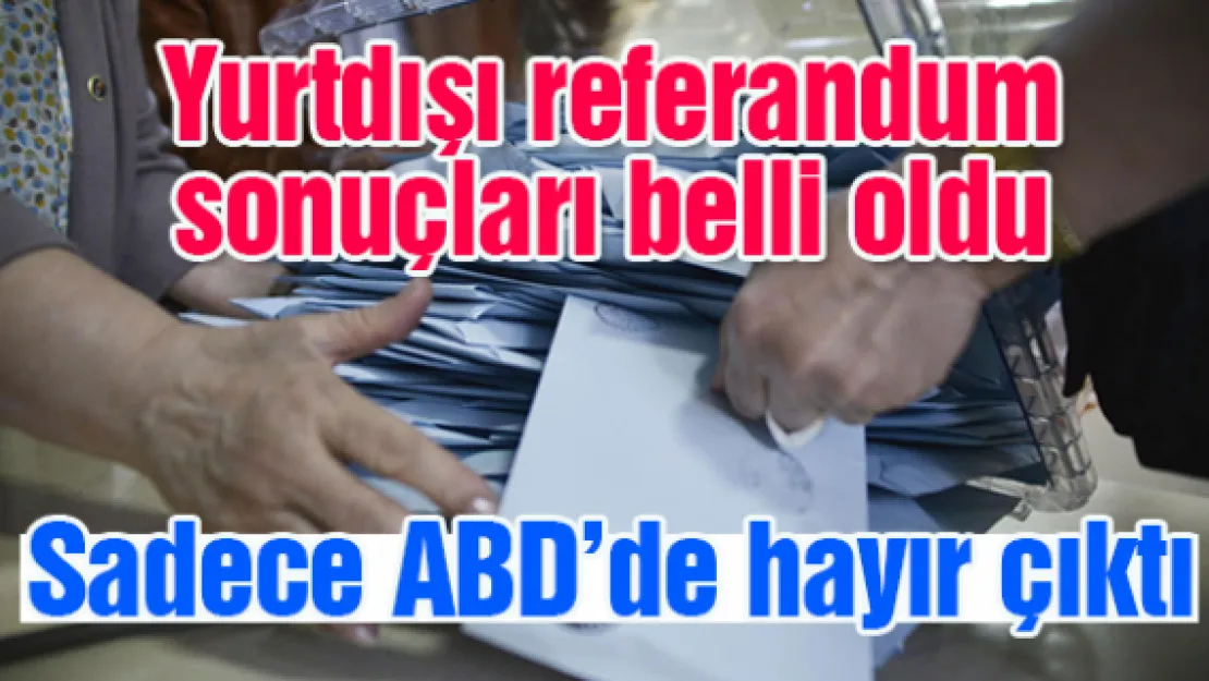 Yurtdışı referandum sonuçları belli oldu
