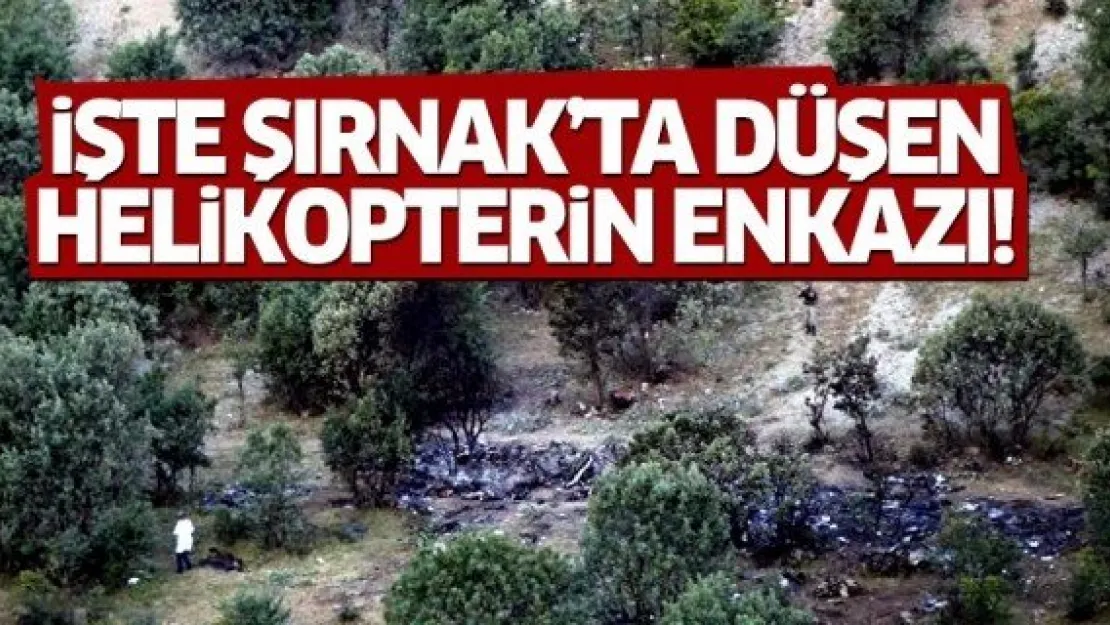 İşte Şınak'ta düşen helikopterin enkazı!