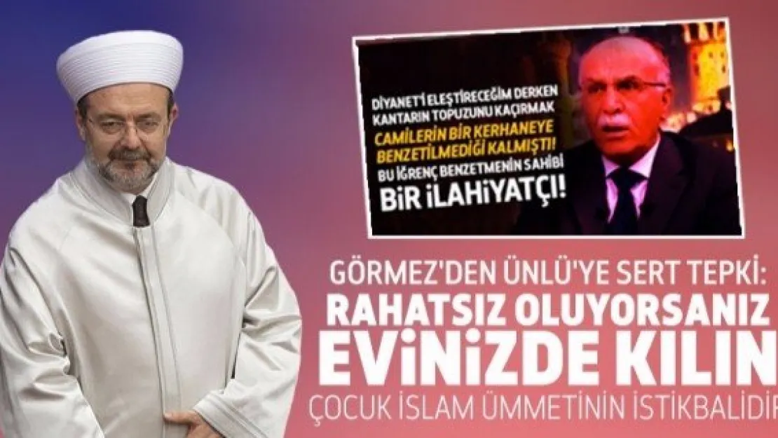 Mehmet Görmez'den Osman Ünlü'ye yanıt