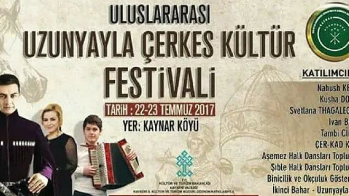 Çerkes Kültür Festivali 22 Temmuz'da