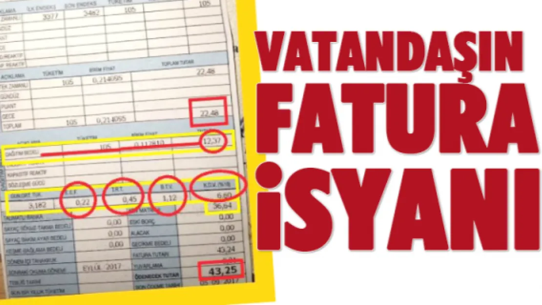 Vatandaşın fatura isyanı