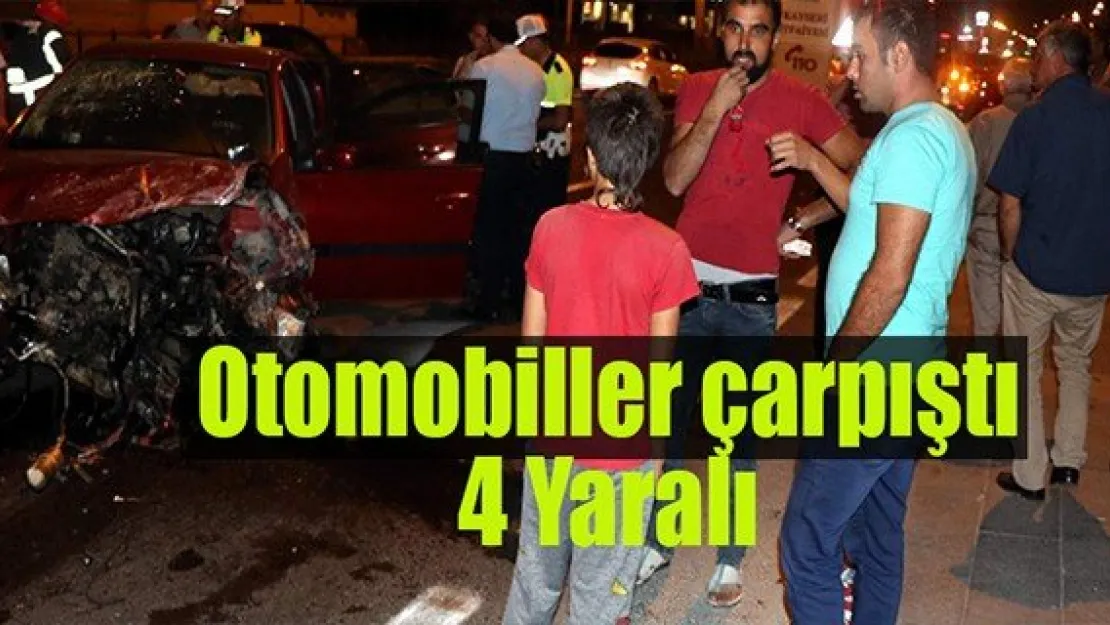 Otomobiller çarpıştı: 4 yaralı