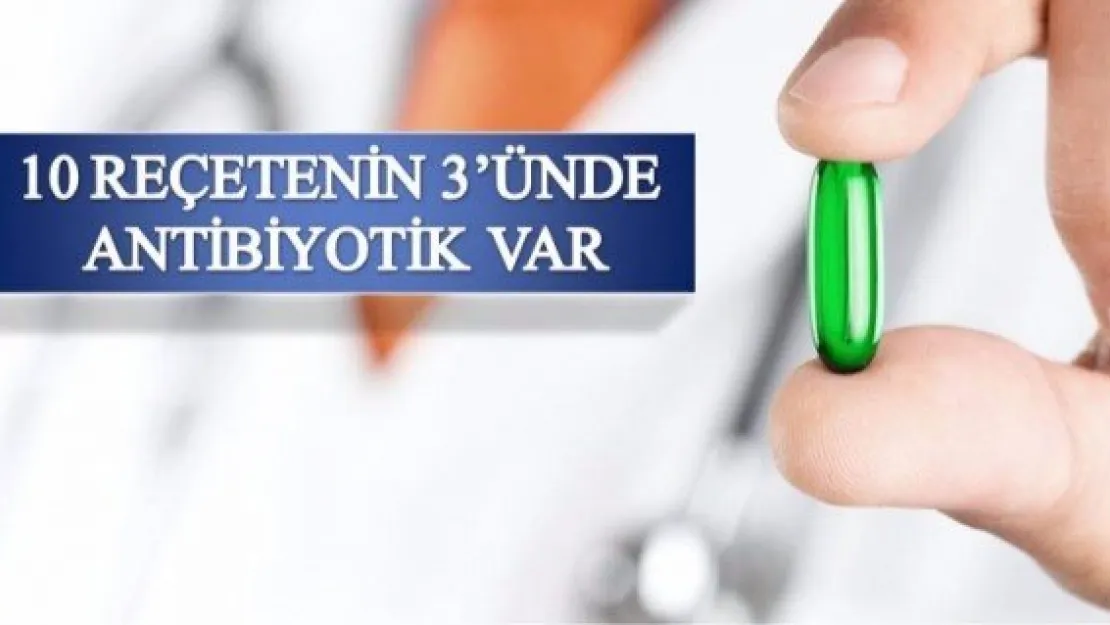 10 Reçetenin 3'ünde antibiyotik var