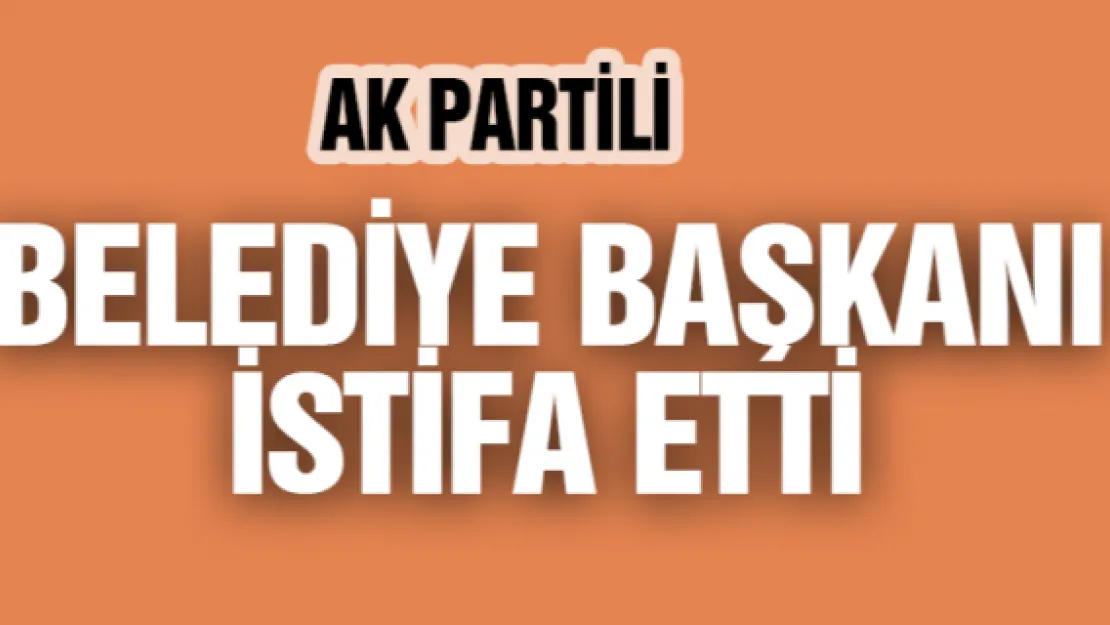 AK Partili belediye başkanı istifa etti