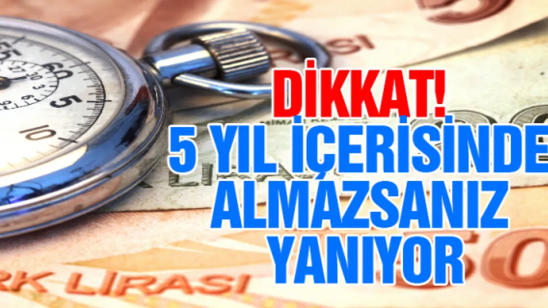 Dikkat! 5 yıl içerisinde almazsanız yanıyor