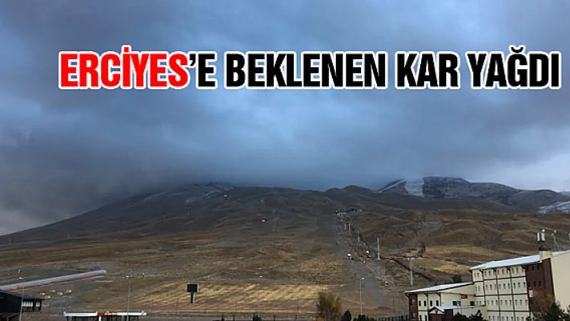 Erciyes'te beklenen kar yağdı 