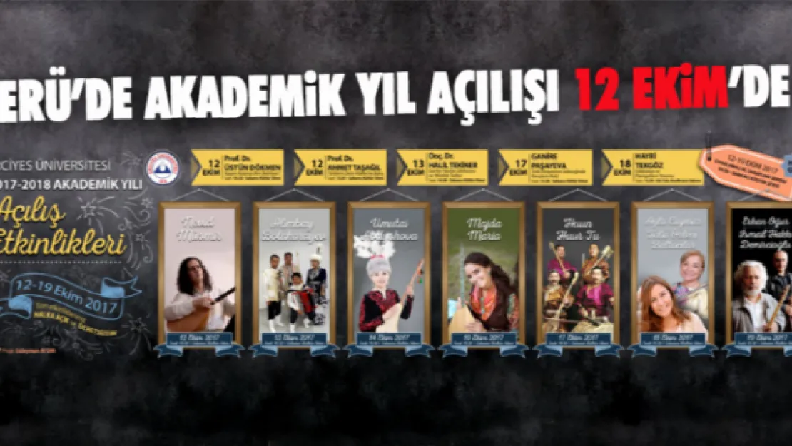 ERÜ'de Akademik Yıl Açılışı 12 Ekim'de