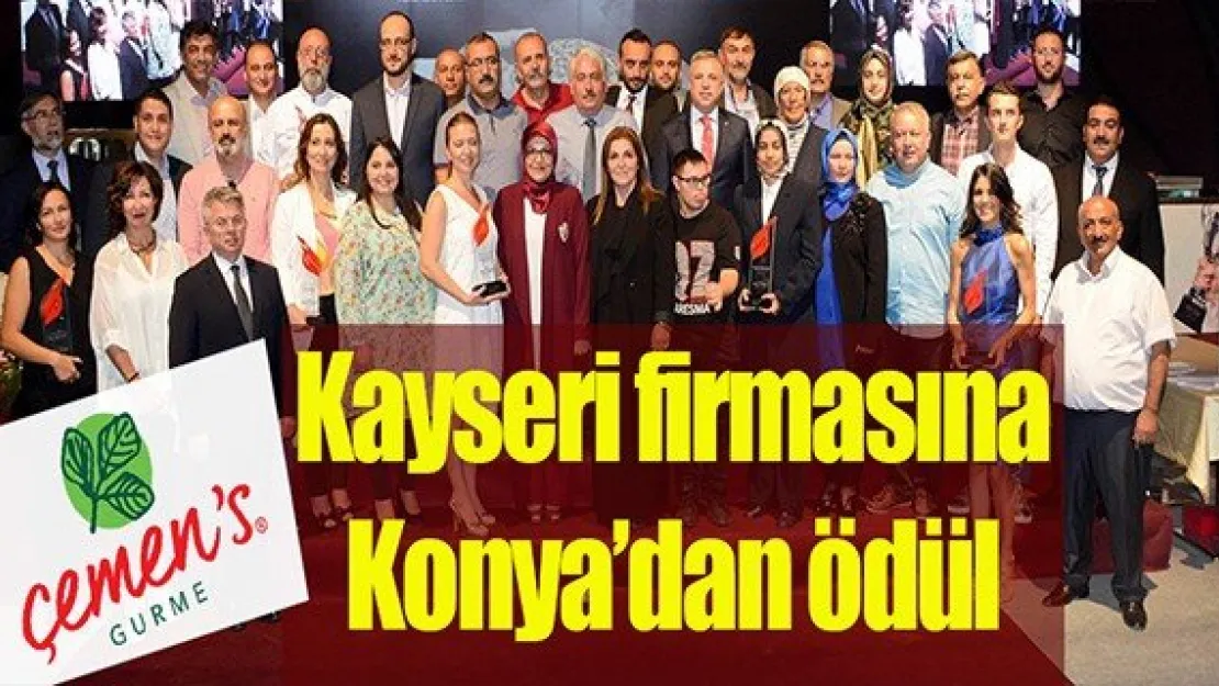 Kayseri firmasına Konya'dan ödül