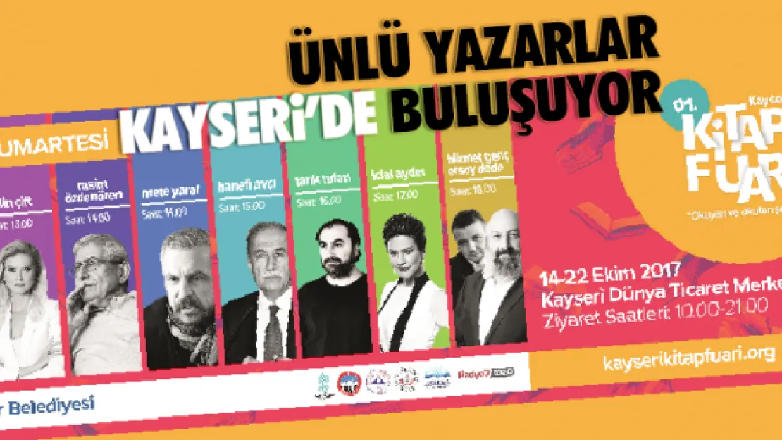 Ünlü yazarlar Kayseri'de buluşuyor