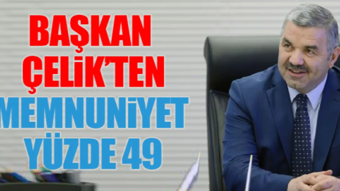 Başkan Çelik'ten memnuniyet yüzde 49