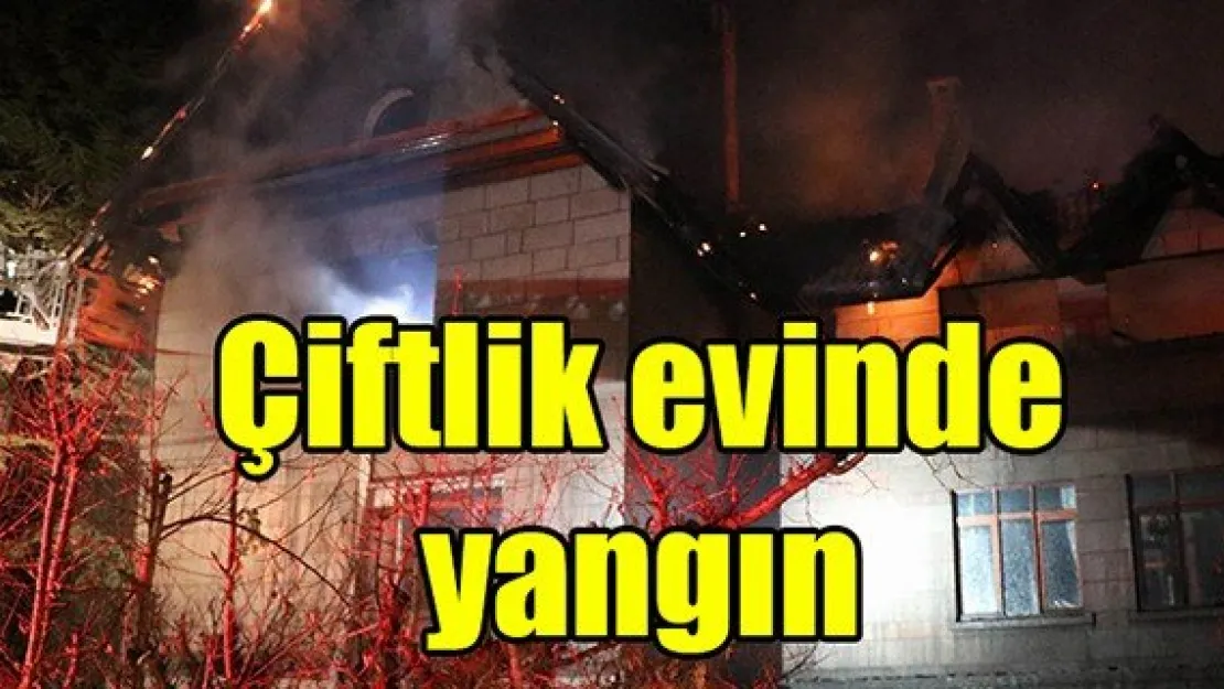 Çiftlik evinde yangın