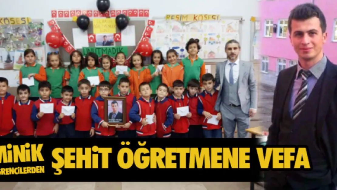 Minik öğrencilerden şehit öğretmene vefa